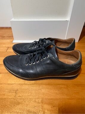 Magnanni Ocean Blue Ibiza Leather Sneakers Size 12